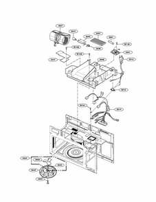 Interior Parts 2 Diagram and Parts List for 72185032111  Kenmore Microwave