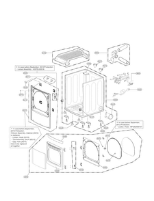 Part Location Diagram of ADC73927702 LG DOOR ASSEMBLY