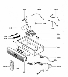 Control Box Assy Diagram and Parts List for 58074126400  Kenmore Air Conditioner