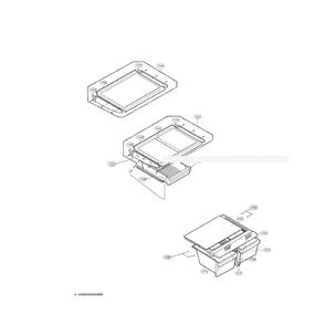 Part Location Diagram of 5027JJ1028D LG Shelf Assembly,Refrigerator