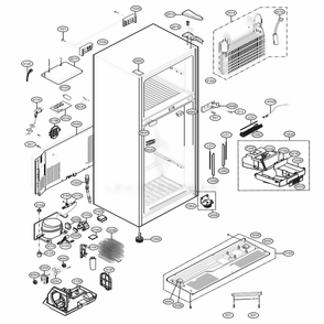 Case Parts Diagram and Parts List for 68002 ASWCSE1 LG Refrigerator