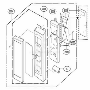 Controller Parts Diagram and Parts List for MMV4205AAS ASBEMTG LG Range