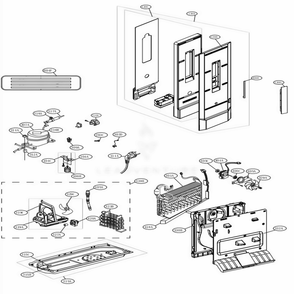 Main 2 Diagram and Parts List for LBNC10551W ASWCNA0 LG Refrigerator