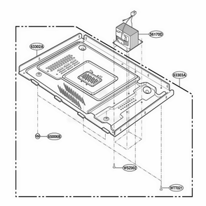 Base Plate Diagram and Parts List for CDMW14W CWHEDOM LG Range