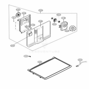Freezer Parts Diagram and Parts List for 78033 ASTCSE6 LG Refrigerator