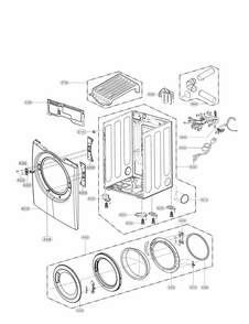 Part Location Diagram of ADC74365501 LG DOOR ASSEMBLY