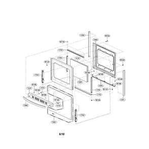 Door Diagram and Parts List for LRG3095SB 00 LG Range