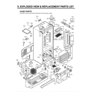 Section 7 Diagram and Parts List for LMX25981ST ASTCGSC LG Refrigerator