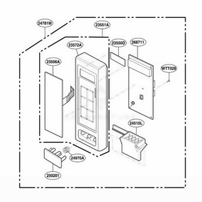 Control Panel Parts Diagram and Parts List for MT4110SKB CB1EWRP LG Wall Oven