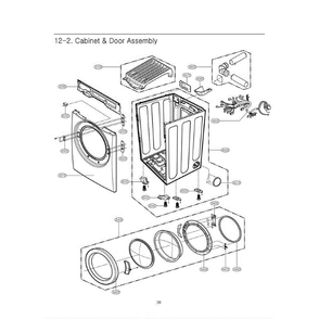 Section 1 Diagram and Parts List for DLE3777W ABWEEUS LG Dryer