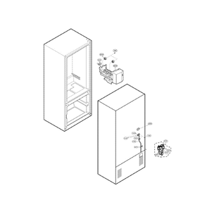 Water And Ice Maker Diagram and Parts List for LFC22740TT  LG Refrigerator