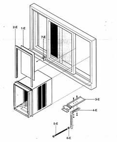 Installation Kit Assy Diagram and Parts List for 58075123500  Kenmore Air Conditioner