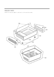 Freezer Diagram and Parts List for GC-X228NSSM ASTCNA0 LG Refrigerator