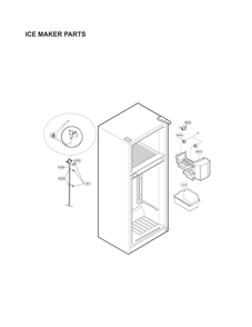 Part Location Diagram of ADC74045729 LG DOOR ASSEMBLY,REFRIGERATOR