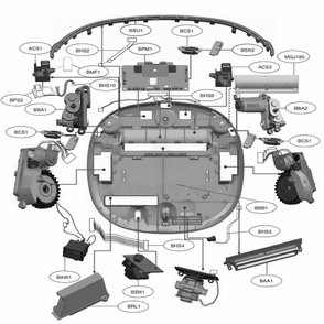 Base Assembly Diagram and Parts List for CR5765GD AMGELGA LG Canister Vacuum