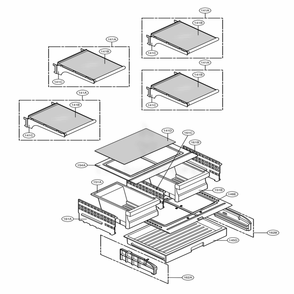 Refrigerator Parts Diagram and Parts List for 71019 AWBCSE1 LG Refrigerator