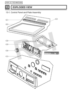 Diagram 1 Diagram and Parts List for 48231014465  LG Washer