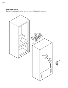Ice Maker Parts Diagram and Parts List for GM-F223DSXM ASTCNA3 LG Refrigerator