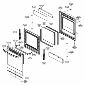 Part Location Diagram of MEB65414302 LG HANDLE,DOOR