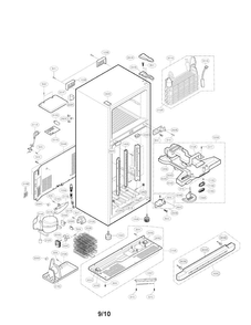Case Parts Diagram and Parts List for LRTN19310SW  LG Refrigerator