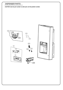 Dispenser Parts Diagram and Parts List for GR-J288NSJM ASTCSE0 LG Refrigerator