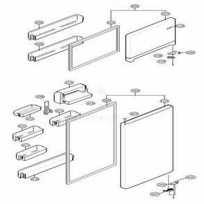 Door Parts Diagram and Parts List for 79293 AST2SER LG Refrigerator