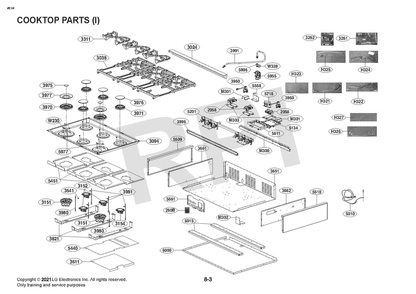Diagram 3 Diagram and Parts List for SKSRT360S  LG Range