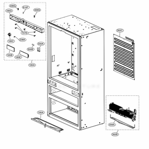 Part Location Diagram of MCK69954301 LG COVER,FRONT