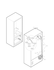 Valve And Water Tube Parts Diagram and Parts List for LFX28978SW 01 LG Refrigerator