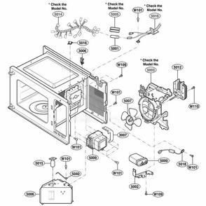 Interior Parts 1 Diagram and Parts List for 65223 CSBESEA LG Range