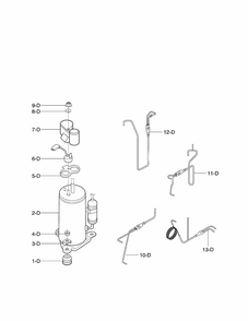 Compressor Parts Diagram and Parts List for 58075062501  Kenmore Air Conditioner