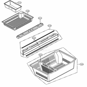 Freezer Parts Diagram and Parts List for 72597 ASBCSE0 LG Refrigerator