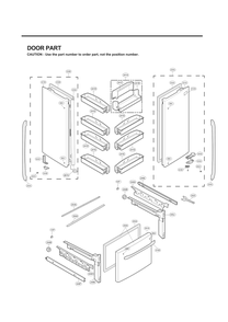 Door Part Diagram and Parts List for GC-B258VKNM ASBCNA0 LG Refrigerator