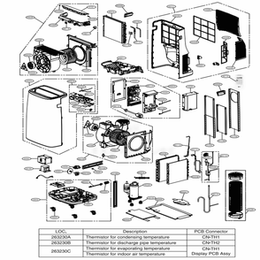 Part Location Diagram of AEN74791402 LG Housing Assembly
