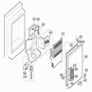 Ice Maker And Ice Bank Parts Diagram and Parts List for 79737 ABS3SER LG Refrigerator