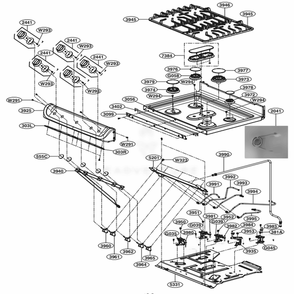 Part Location Diagram of MBE61842705 LG BURNER