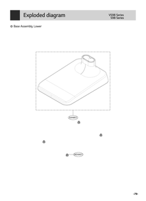 Base Assembly; Lower Diagram and Parts List for A925KSM BFSELGA LG Upright Vacuum