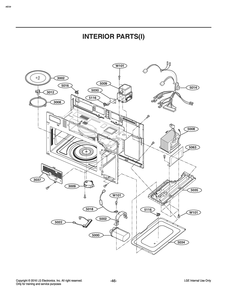 Interior Parts() Diagram and Parts List for MV1746AD CWHELGA LG Microwave