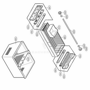 Freezer Parts Diagram and Parts List for 79762 ASWCSEF LG Refrigerator