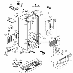 Case Parts Diagram and Parts List for LRFCS2503W ASWCNA0 LG Refrigerator