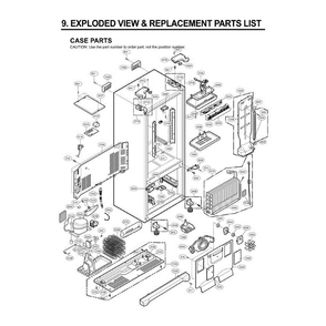 Section 2 Diagram and Parts List for LFC25770ST AST1LGA LG Refrigerator