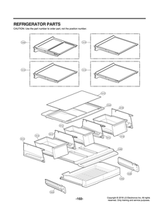 Refrigerator Parts Diagram and Parts List for GR-L268LSJM ASTCNA4 LG Refrigerator