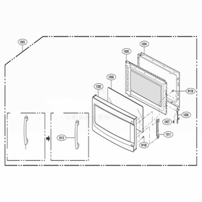 Door Parts Diagram and Parts List for LMVH1750SW AWHELGA LG Range