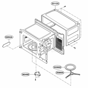 Oven Cavity Parts Diagram and Parts List for MS2042DB CBKQLAL LG Wall Oven