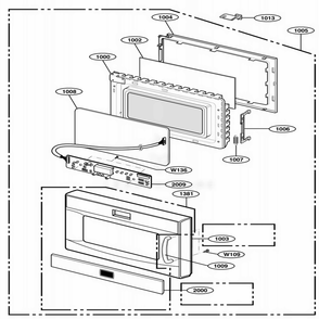Part Location Diagram of 6871W1S258A LG PCB ASSEMBLY,SUB