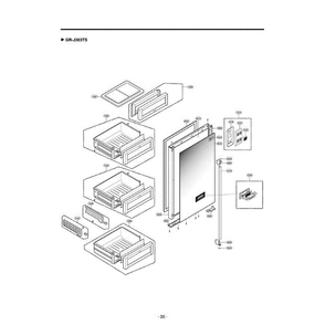 Section 2 Diagram and Parts List for GR-J303TS ATSCGCR LG Refrigerator