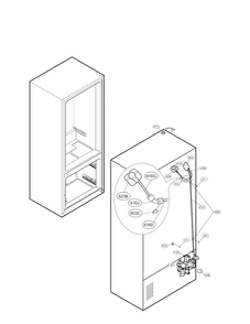 Valve And Water Tube Parts Diagram and Parts List for LFX28978SW 02 LG Refrigerator