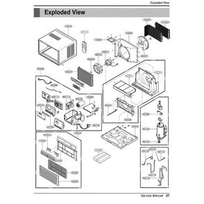Section Diagram and Parts List for LB8000ER AWYDBBL LG Air Conditioner