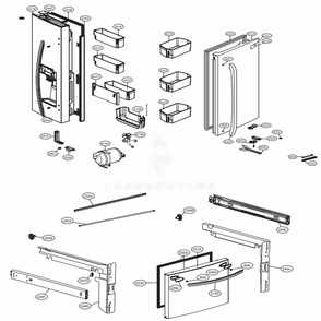 Part Location Diagram of ABQ76121001 LG CASE ASSEMBLY,PCB