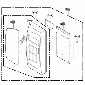 Controller Parts 2 Diagram and Parts List for 62464 CB6ESEA LG Wall Oven